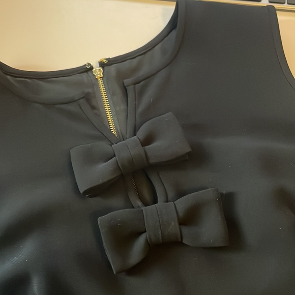 Kate Spade Kite Bow Crepe Fit & Flare Keyhole Black Dress Kate Spade New York - Picture 6 of 10